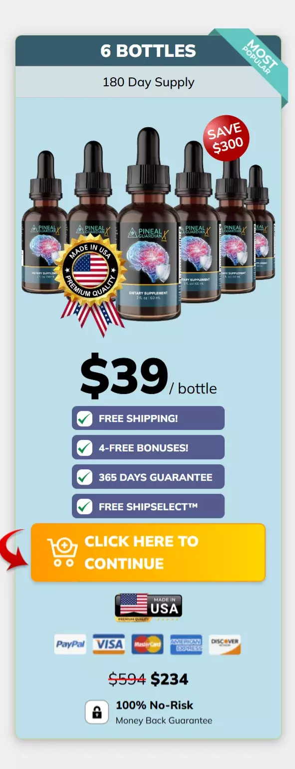 Pineal Guardian X™ 6 bottles pricing